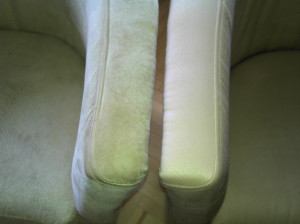 Oparcie fotela po prawej wyprane